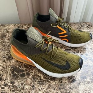 ❤️‍🔥NIKE AIR MAX 270 fly knit Men Olive/orange❤️‍🔥